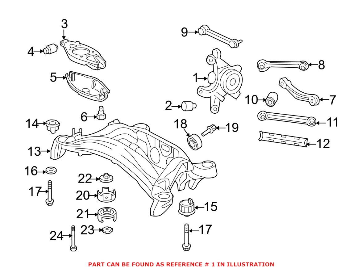 Mercedes Suspension Knuckle - Rear Passenger Right 1723507800